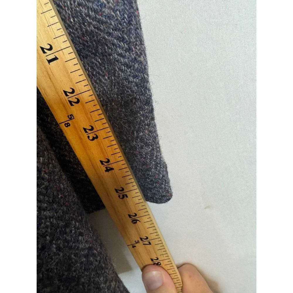 Harris Tweed The Bay Mens 44 / 42 Grey Herringbone Wool Blazer Sport Coat